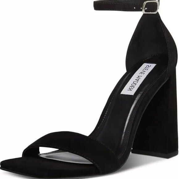 Steve Madden black suede Tiaa heels - Picture 1 of 1